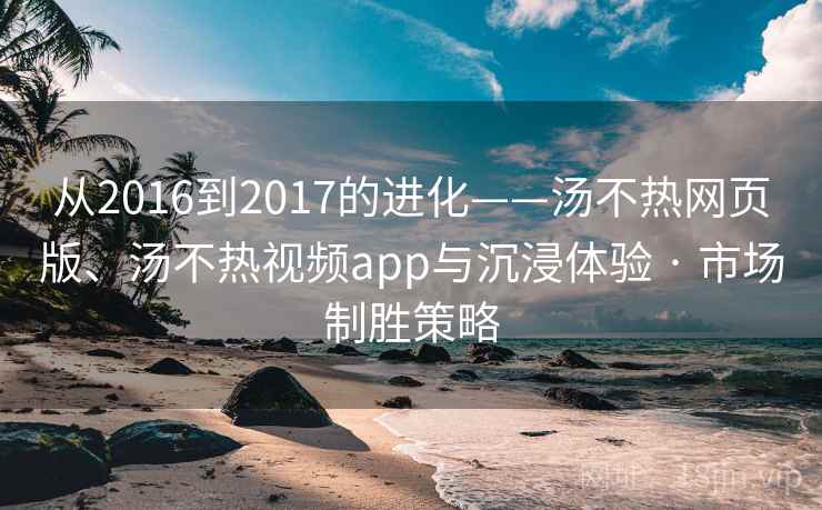 从2016到2017的进化——汤不热网页版、汤不热视频app与沉浸体验 · 市场制胜策略