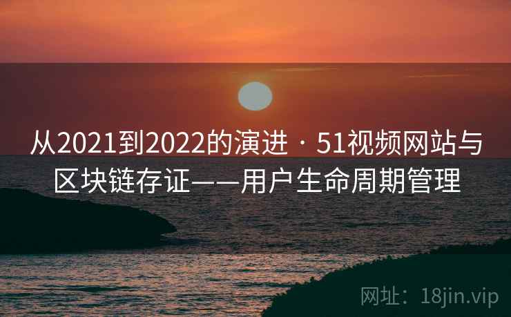 从2021到2022的演进 · 51视频网站与区块链存证——用户生命周期管理