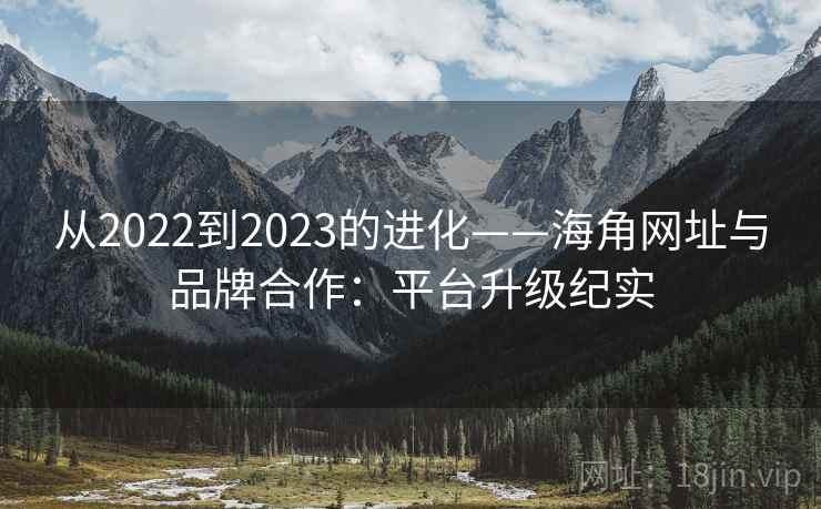 从2022到2023的进化——海角网址与品牌合作：平台升级纪实