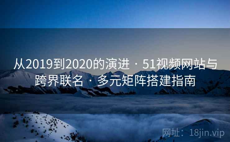 从2019到2020的演进 · 51视频网站与跨界联名 · 多元矩阵搭建指南
